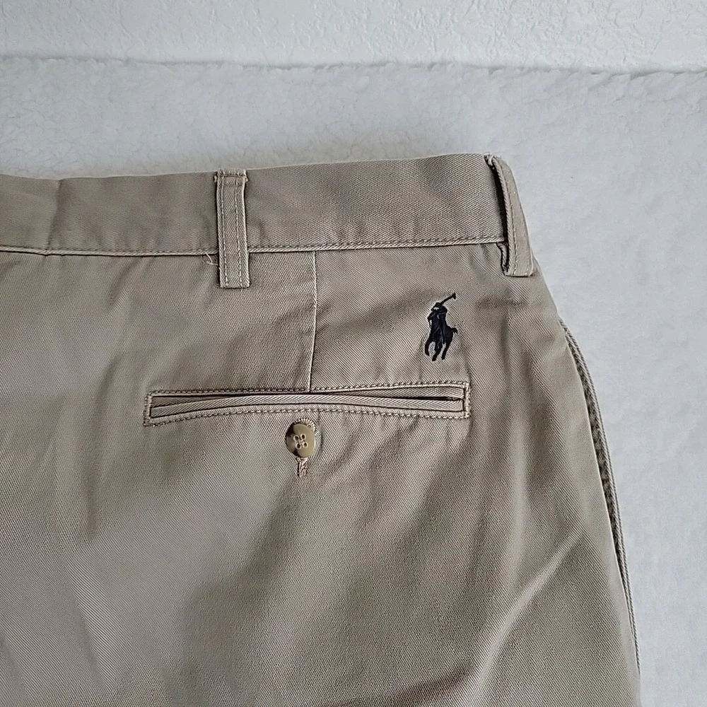 Polo‎ Ralph Lauren Ethan Pants Vintage Men's 38x32 Beige Khaki Pleated